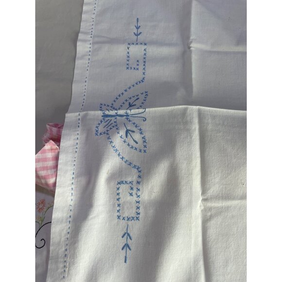 Rosie Pickford Bear 11 Pieces Embroidery Linens Table Toppers Vintage Decor - Picture 13 of 16